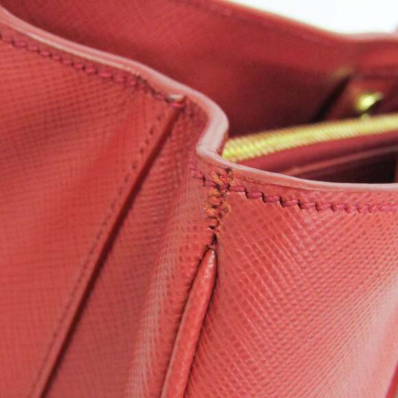 Prada Saffiano Galleria BN1874 Women's Leather Handbag,Shoulder Bag Fuoco,Red... - Picture 12 of 16